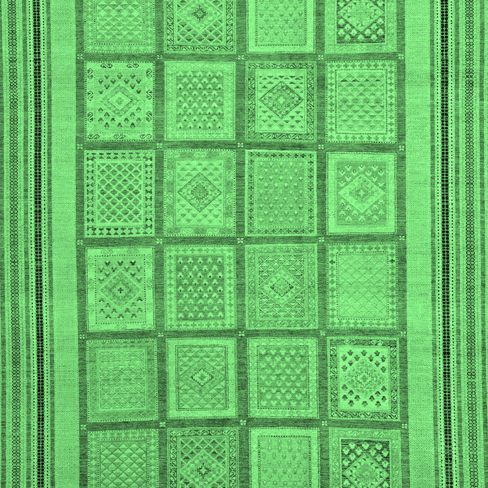 Machine Washable Abstract Emerald Green Modern Area Rugs, wshabs54emgrn
