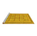 Sideview of Machine Washable Abstract Yellow Modern Rug, wshabs54yw