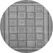 Round Abstract Gray Modern Rug, abs54gry