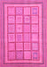 Machine Washable Abstract Pink Modern Rug, wshabs54pnk