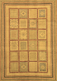 Abstract Brown Modern Rug, abs54brn