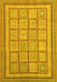 Abstract Yellow Modern Rug, abs54yw