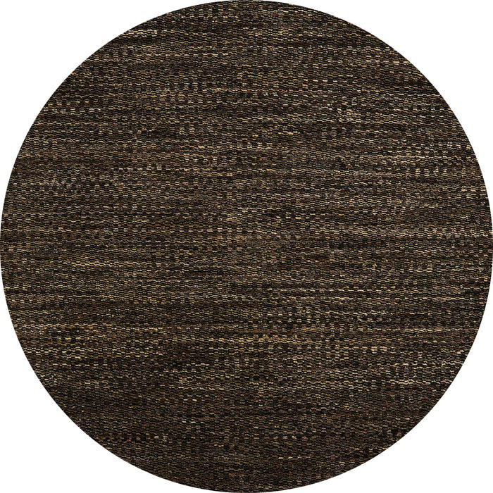Round Machine Washable Abstract Dark Brown Rug, wshabs5500