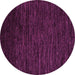 Round Machine Washable Abstract Pink Modern Rug, wshabs5500pnk