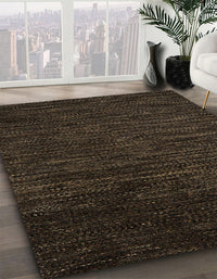 Abstract Dark Brown Modern Rug, abs5500