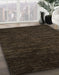 Abstract Dark Brown Modern Rug in Family Room, abs5500