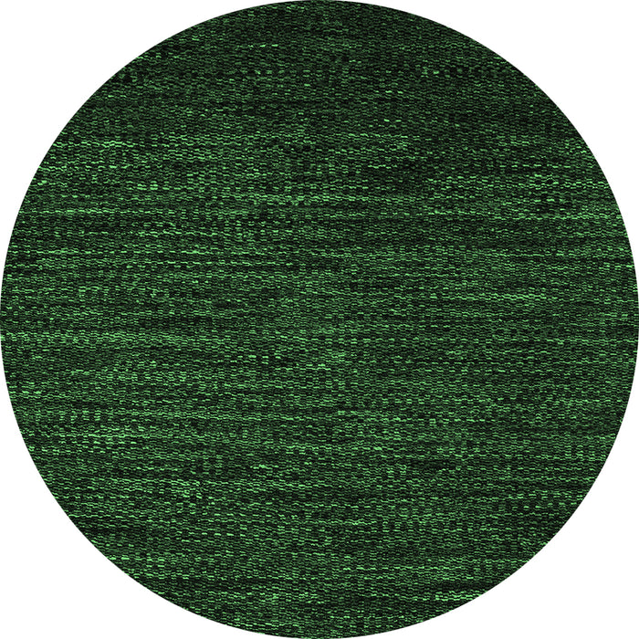Round Abstract Emerald Green Modern Rug, abs5500emgrn