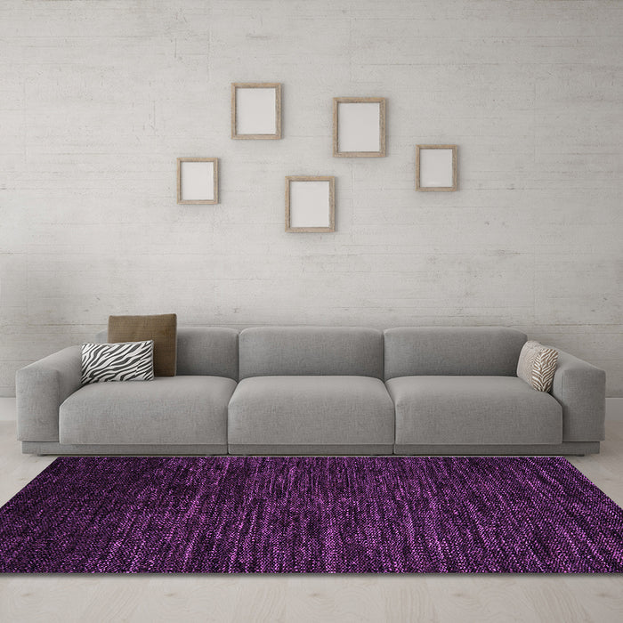 Machine Washable Abstract Purple Modern Area Rugs in a Living Room, wshabs5500pur