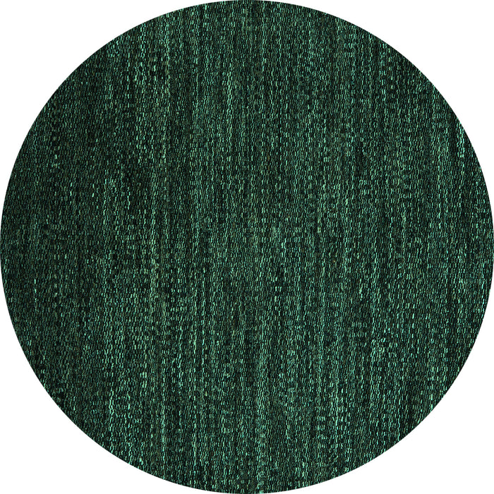 Round Abstract Turquoise Modern Rug, abs5500turq