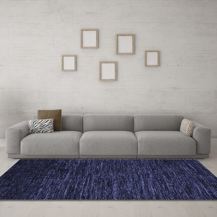 Machine Washable Abstract Blue Modern Rug in a Living Room, wshabs5500blu