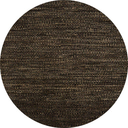 Round Abstract Dark Brown Modern Rug, abs5500