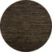 Round Abstract Dark Brown Modern Rug, abs5500