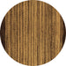 Round Abstract Brown Modern Rug, abs5501brn