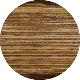 Round Abstract Red Brown Modern Rug, abs5501