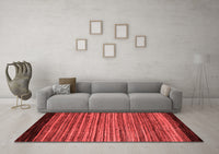 Machine Washable Abstract Red Modern Rug, wshabs5501red