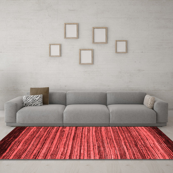 Modern Red Washable Rugs