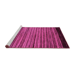 Sideview of Machine Washable Abstract Pink Modern Rug, wshabs5501pnk