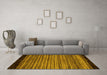 Machine Washable Abstract Yellow Modern Rug in a Living Room, wshabs5501yw