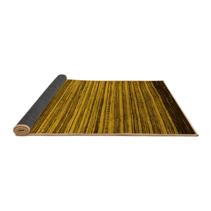 Sideview of Abstract Yellow Modern Rug, abs5501yw