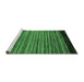 Sideview of Machine Washable Abstract Emerald Green Modern Area Rugs, wshabs5501emgrn