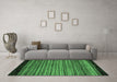 Machine Washable Abstract Emerald Green Modern Area Rugs in a Living Room,, wshabs5501emgrn