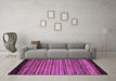 Machine Washable Abstract Purple Modern Area Rugs in a Living Room, wshabs5501pur