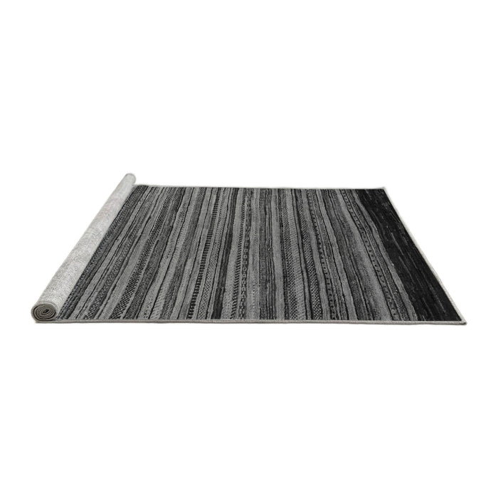 Sideview of Machine Washable Abstract Gray Modern Rug, wshabs5501gry