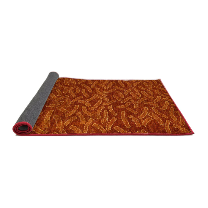 Sideview of Abstract Red Modern Rug, abs5502