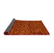 Sideview of Abstract Red Modern Rug, abs5502