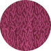 Round Abstract Purple Modern Rug, abs5502pur