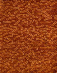 Machine Washable Abstract Red Rug, wshabs5502