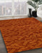 Abstract Red Modern Rug in Family Room, abs5502