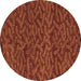 Round Abstract Brown Modern Rug, abs5502brn