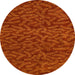 Round Machine Washable Abstract Red Rug, wshabs5502