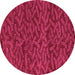 Round Machine Washable Abstract Pink Modern Rug, wshabs5502pnk