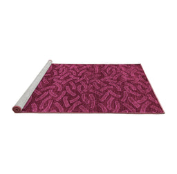 Sideview of Machine Washable Abstract Purple Modern Area Rugs, wshabs5502pur