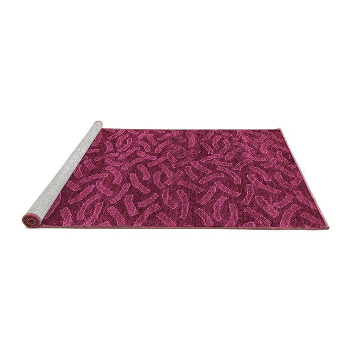 Sideview of Machine Washable Abstract Purple Modern Area Rugs, wshabs5502pur