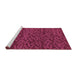 Sideview of Machine Washable Abstract Purple Modern Area Rugs, wshabs5502pur