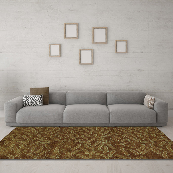 Machine Washable Abstract Light Blue Modern Rug in a Living Room, wshabs5502lblu