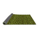 Sideview of Abstract Green Modern Rug, abs5502grn