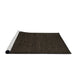 Sideview of Machine Washable Abstract Dark Brown Rug, wshabs5503