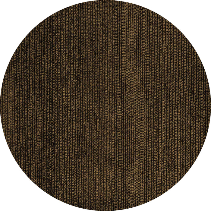 Round Machine Washable Oriental Brown Modern Rug, wshabs5503brn
