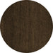 Round Machine Washable Oriental Brown Modern Rug, wshabs5503brn