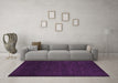 Machine Washable Oriental Purple Modern Area Rugs in a Living Room, wshabs5503pur