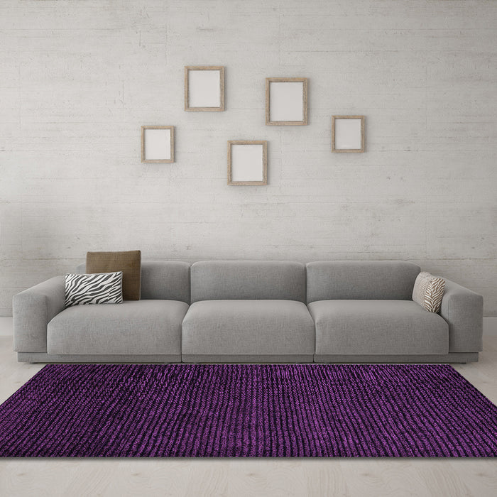Machine Washable Oriental Purple Modern Area Rugs in a Living Room, wshabs5503pur