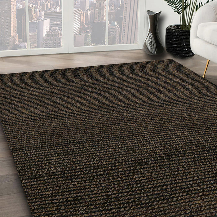 Machine Washable Abstract Dark Brown Rug in a Family Room, wshabs5503