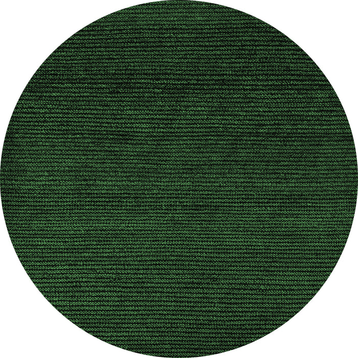 Round Machine Washable Oriental Emerald Green Modern Area Rugs, wshabs5503emgrn