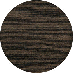 Round Abstract Dark Brown Oriental Rug, abs5503