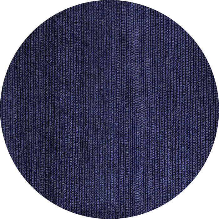 Round Machine Washable Oriental Blue Modern Rug, wshabs5503blu