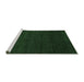 Sideview of Machine Washable Oriental Emerald Green Modern Area Rugs, wshabs5503emgrn